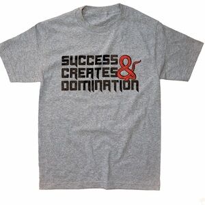 Men's Gray Graphic Tee with Motivational Print